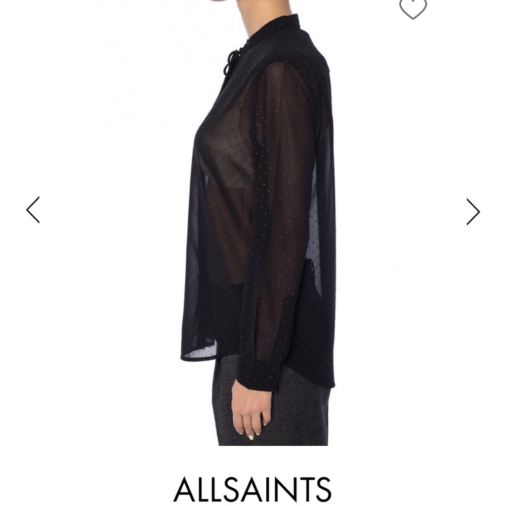 Allsaints Cada Transparent Studded Button Down - image 5